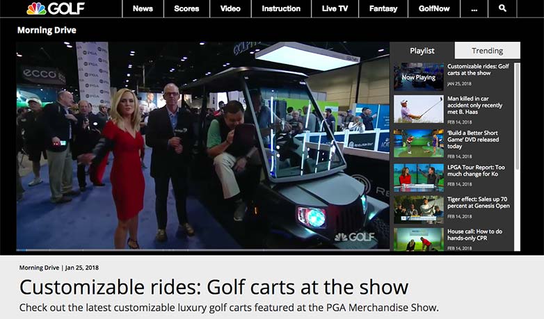 Club Car on Golf Channel